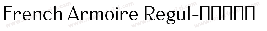 French Armoire Regul字体转换